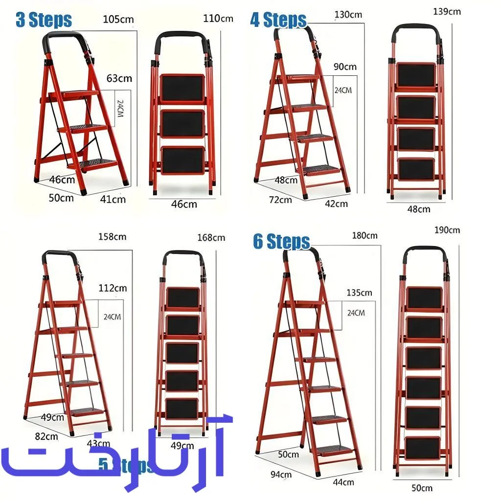 خرید عمده نردبان تاشو فلزی